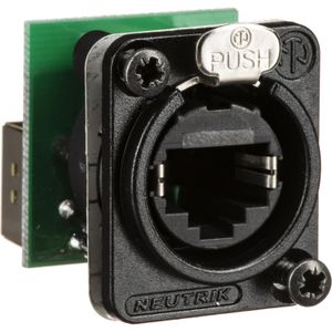 Receptáculo de Paso de La Serie Ethercon Rj45 de Neutrik Ne8Fdp Negro