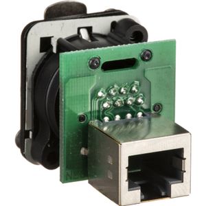 Receptáculo de Paso de La Serie Ethercon Rj45 de Neutrik Ne8Fdp Negro