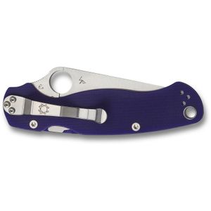 Navaja Plegable Spyderco para Military 2 Hoja Negra Mango Azul Morado