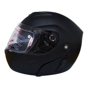 Casco de Moto Articulado Modular Doble Visor en Negro Mate Talla XL
