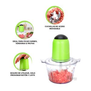 Moledor Electrico de Verduras Cortador 2L Verde