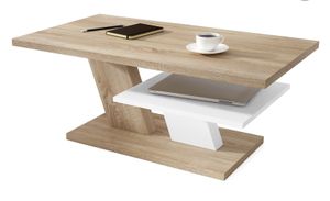 Mesa de Centro Elegante Lola color  Duna/Blanco  TU MESITA