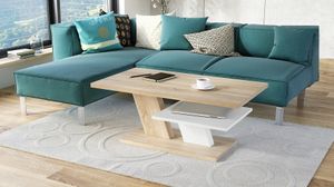 Mesa de Centro Elegante Lola color  Duna/Blanco  TU MESITA