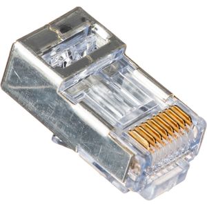 Conectores Ez Rj45 Blindados Platinum Tools para Cat5E y Cat6 con Tierra Interna Empaque de Bolsa