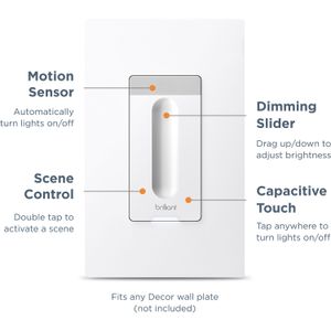 Interruptor Inteligente de Atenuación Brilliant Bhs120Us Blanco