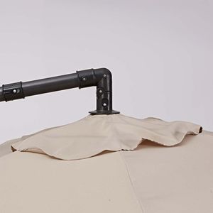 Sombrilla Terraza Lateral Polar Hexagonal 290cm Taupe