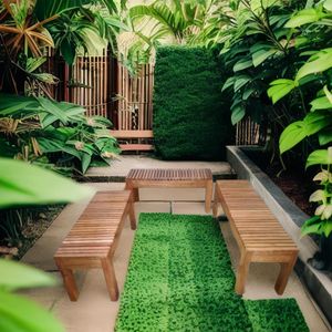 Set de Terraza Banca OMEGA en Madera Tornillo Silla de Terraza Jardin