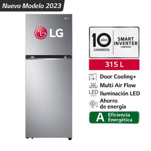 Refrigeradora LG GT31BPP Top Freezer Door Cooling 315L Plateado