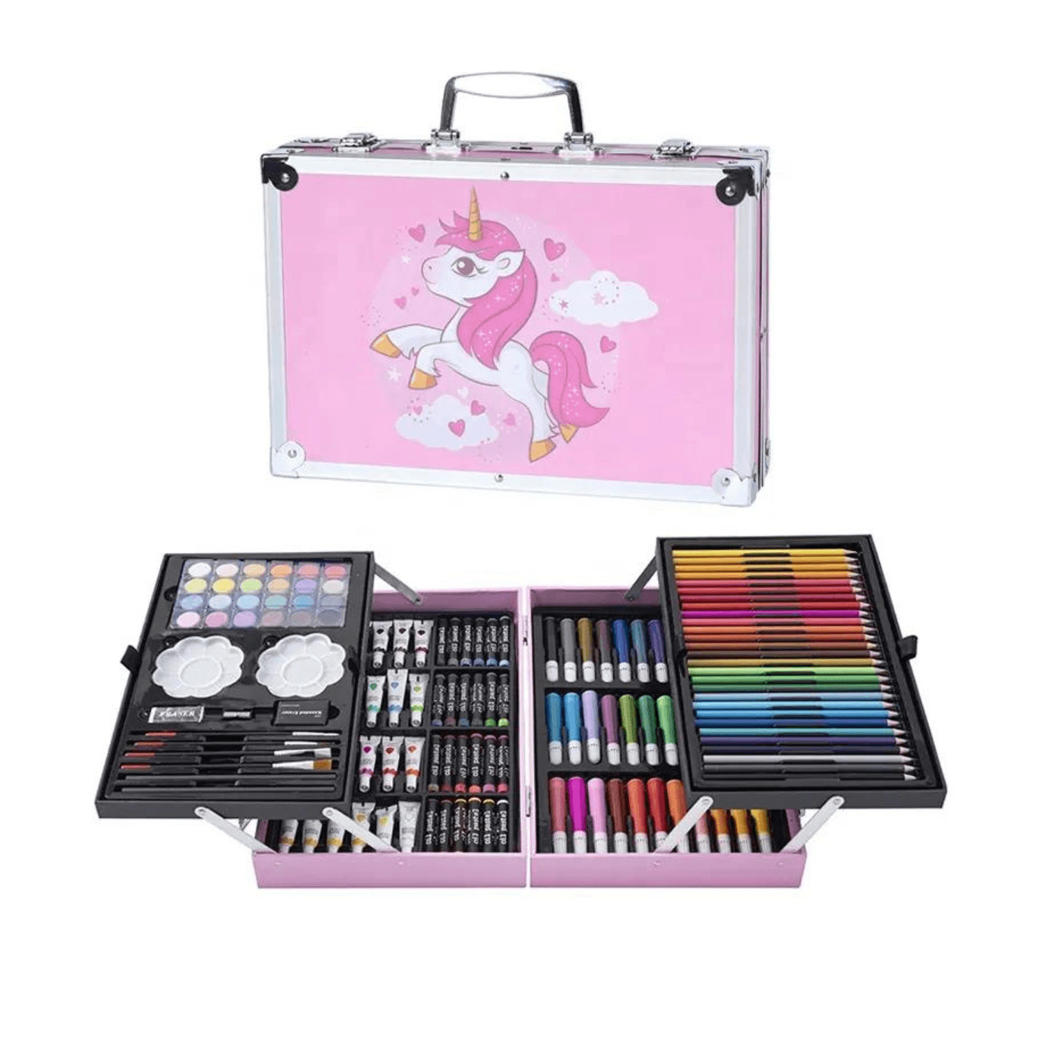 Kit de Arte Maletín Metálico con Óleos 145 ROSADO – Fanciful Store