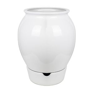 Macetero de Loza Circular Toscana Integral 55x44.5cm Blanco