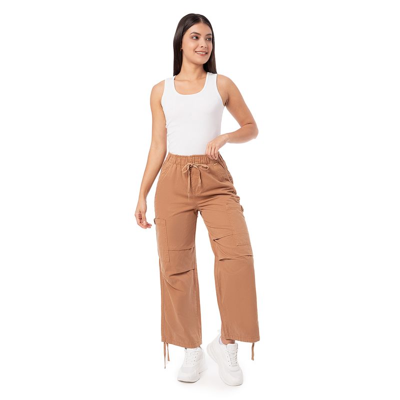 Pantalón Jogger Drill Beige - Mujer