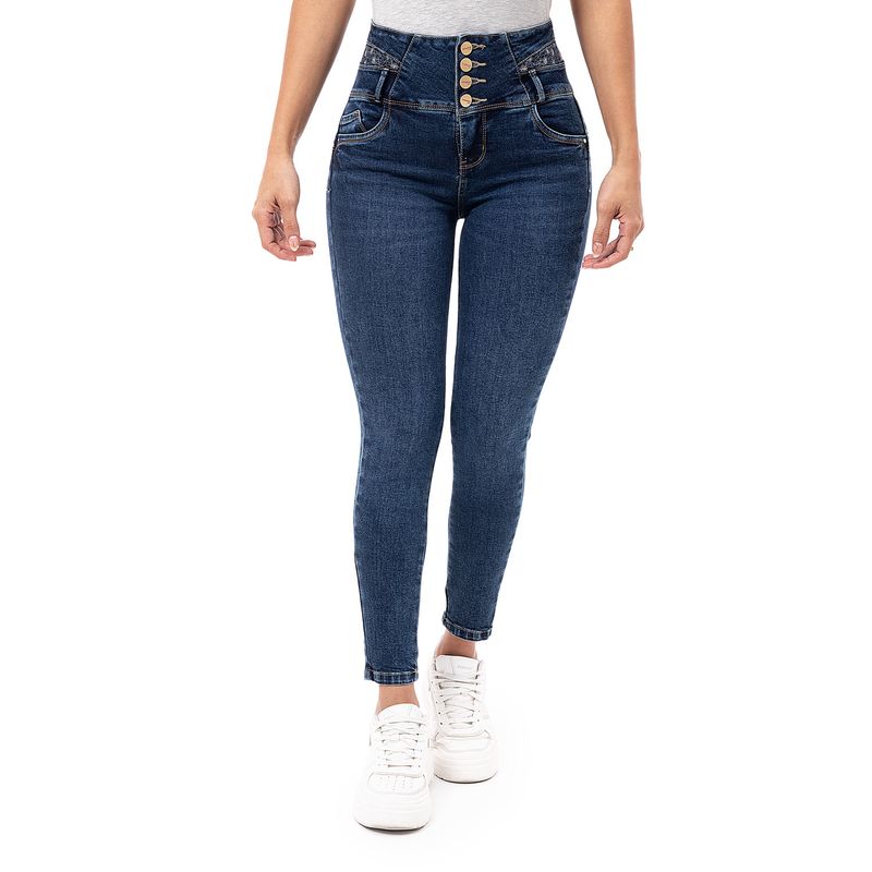 Pantalon Moda Denim Stretch Mujer Vrenda Real Plaza