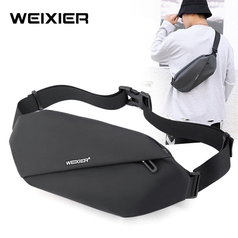 Riñonera grande impermeable negra para hombres y mujeres, bolsa de  cinturón, bolsa de cadera con correa ajustable, riñonera ligera de primera  calidad