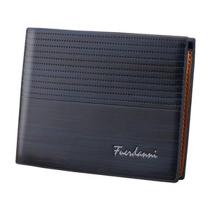 Billetera Hombre Cuero con Tarjetero Monedero Billetera Fuerdanni Moda Azul