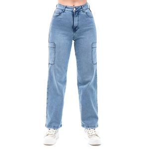 Pantalon Cargo Denim Stretch Mujer Fadry