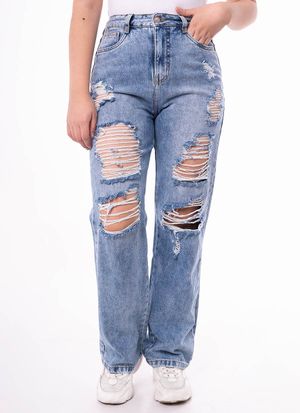 Pantalon Moda Denim Mujer Nicolaya