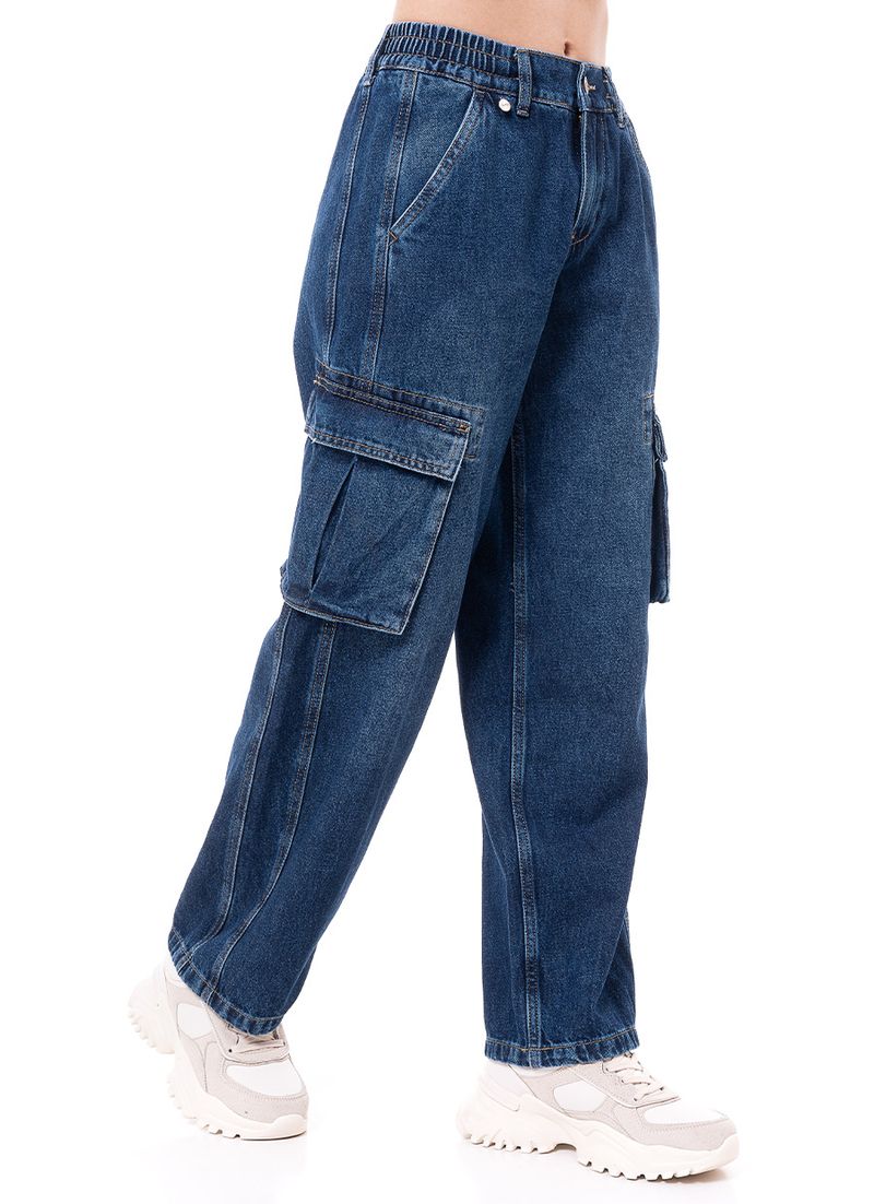 Ripley - PANTALON CARGO DENIM PARA MUJER FLAUD