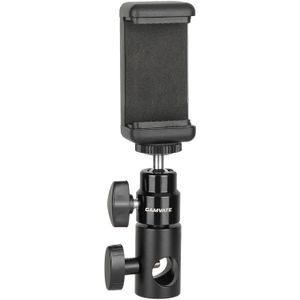 Abrazadera para Smartphone Camvate con Montura de Cabeza de Bola y Adaptador para Soporte de Luz