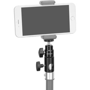 Abrazadera para Smartphone Camvate con Montura de Cabeza de Bola y Adaptador para Soporte de Luz