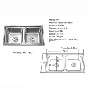 Lavadero para cocina XM -7843