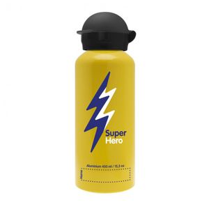 Botella Infantil Aluminio LAKEN Hit Superhéroe 0,45L Amarillo