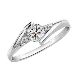 Anillo de Compromiso Aro Alianza Bañado en Oro Blanco 18K Genieka Infinito Talla 8