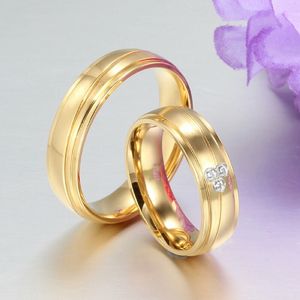 Anillo de Matrimonio Alianzas Mujer Bañado Oro 18K Aro Genieka Deluxe Talla 8