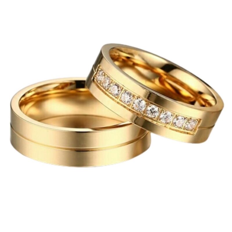 Anillo de Matrimonio Alianzas Hombre Ba ado Oro 18K Aro Genieka