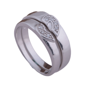 Anillo de Matrimonio Alianzas Hombre Bañado Plata S925 Aro Genieka Corazón Talla 11