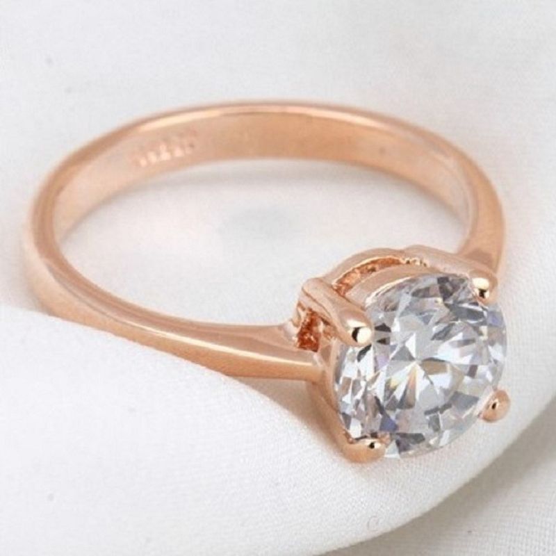 Anillo de Matrimonio Alianzas Mujer Bañado Oro 18K Aro Genieka