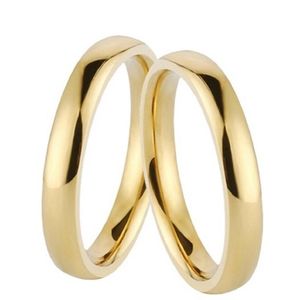Anillo de Matrimonio Alianzas Mujer Bañado Oro 18K Aro Genieka Delgados Clásicos Talla 7