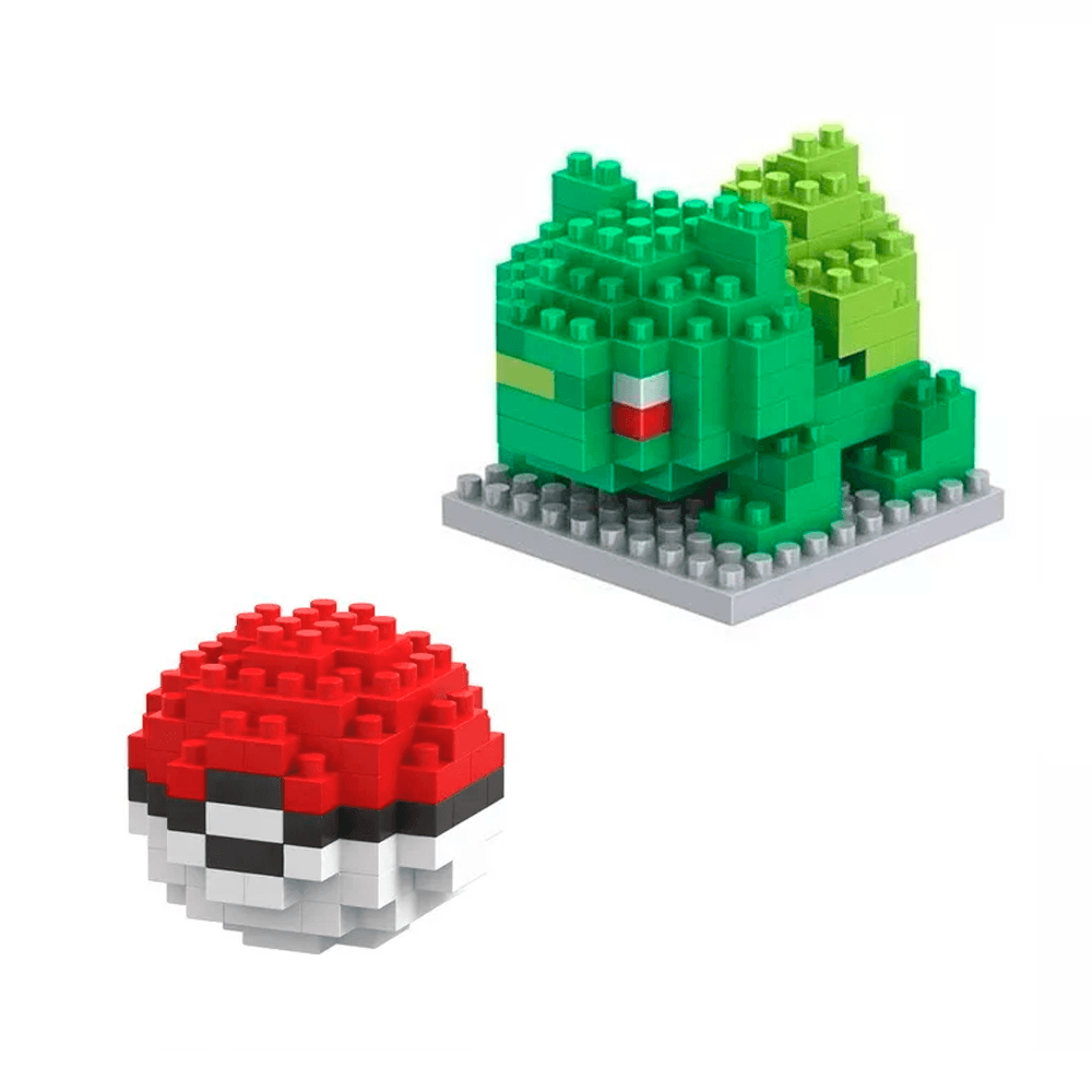 Rompecabezas Pokemon Bloques para Armar Bulbasaur Tipo Lego 120pzas