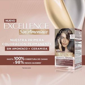 Tinte Capilar Permanente EXCELLENCE Sin Amoníaco 5U Castaño Claro Caja 1un