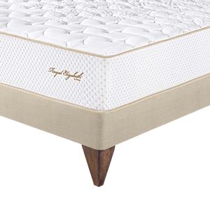 Dormitorio PARAISO Euro Royal Elizabeth Queen + Cabecera Blocks Champagne + 2 Almohadas + 1 Protector