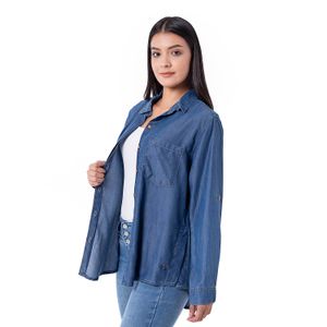 Blusas Moda Denim Mujer Kheleya