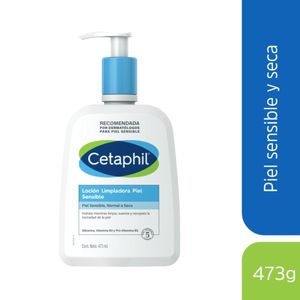 Loción de Limpieza Cetaphil Piel Sensible y Seca - Frasco 473 ML