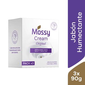 Jabón Humectante Mossy Original - Pack 3 UN