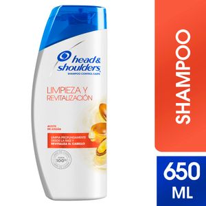 Shampoo Head and Shoulders Limpieza y Revitalización con Aceite de Argán - Frasco 650 ML