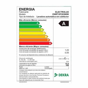 Lavadora Electrolux EWIP15F2XSWW Carga Superior 15kg Blanco