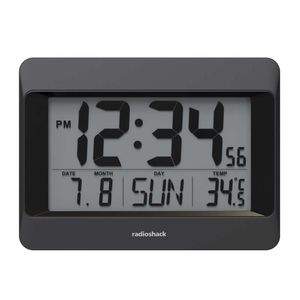 Reloj de pared Radioshack digital, pantalla LCD, a pilas