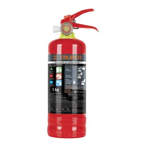 Extintor Portátil Recargable 1 Kg Polvo Tipo Abc Truper 100276