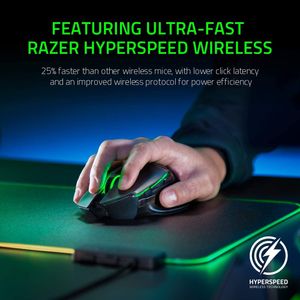 Mouse Gamer Inalámbrico Razer Basilisk X Hyperspeed  Negro