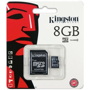 Memoria Kingston 8GB + Adaptador MicroSDHC A SD - SDC4/8GB
