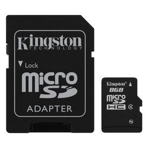 Memoria Kingston 8GB + Adaptador MicroSDHC A SD - SDC4/8GB
