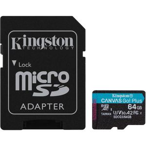 Memoria Kingston 64GB Canvas Go! Plus UHS-I MicroSDXC SD 170 MB/s - SDCG3/64GB