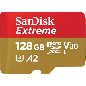 Memoria SanDisk 128GB Extreme UHS-I MicroSDXC A2 UHS-I V30 U3 - SDSQXA1-128G-GN6MA