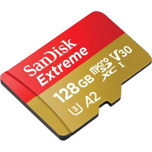 Memoria SanDisk 128GB Extreme UHS-I MicroSDXC A2 UHS-I V30 U3 - SDSQXA1-128G-GN6MA