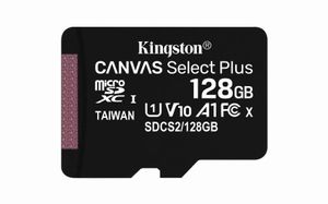 Memoria Kingston 128GB Micro SDXC CANVAS Select 100MB/s Clase 10 UHS-I - SDCS2/128GB