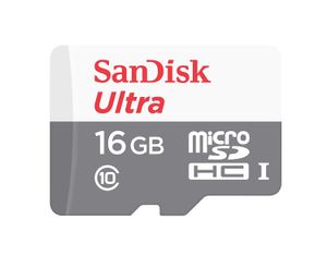 Memoria SanDisk 16 GB Ultra + Adaptador MicroSDXC A SD Incluido - SDSQUNS-016G-GN3MA