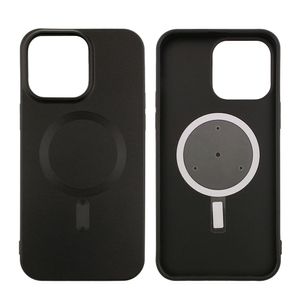 Case para Iphone 14 pro max con magsafe, metalizado negro